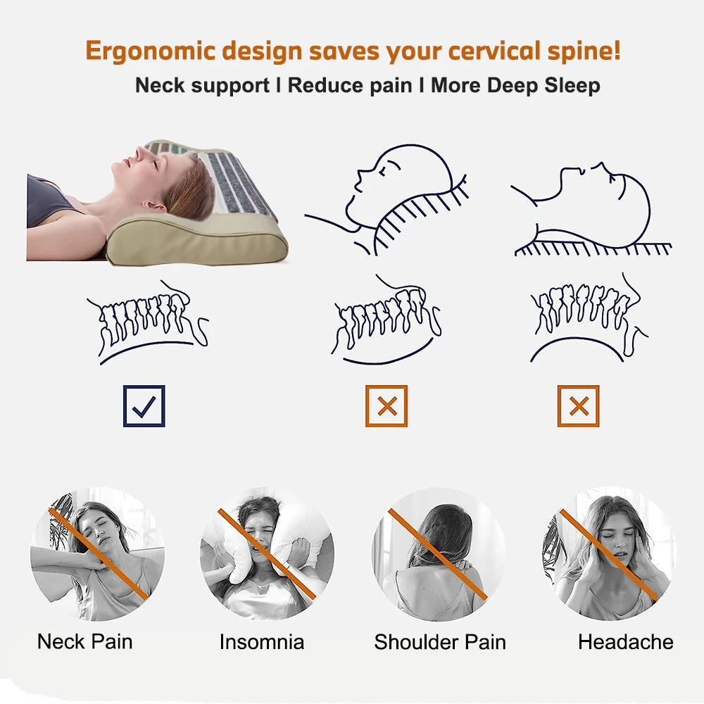 Spine & Sleep Restore Pillow (Infused with Tourmaline)